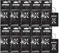 Areon X Version Car Air Freshener Mirror Hanging Party Black Set Multi Pack of 10