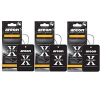 AREON X Version Car Air Freshener Vanilla Sweets Mirror Hanging Black Set Multi Pack of 3
