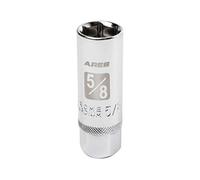 ARES 11020-5/8-inch 3/8-inch Drive Magnetic Spark Plug Socket - Powerful Magnet Retains Spark Plugs - Heat Treated Chrome Vanadium Steel - High Visibility Markings