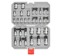 ARES 31033 - 32-Piece Master Torx Bit Socket and Socket Set - 1/4-Inch, 3/8-Inch, and 1/2-Inch Drives - S2 Steel Set Includes Star and Tamper Star Bit Sockets and E-Torx Sockets