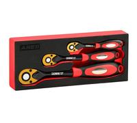 ARES 42147 3-Pc 72-Tooth Offset Ratchet Set - Chrome Vanadium, Reversible