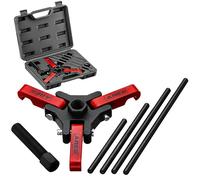 ARES 71002 - Harmonic Balancer Puller Set - Remove Damper Pulleys in Tight Engine Compartments Without Removing The Radiator - Storage Case Included