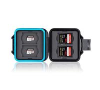 Ares Foto Memory card protective case • Memory card case • Card case • Case for 4 SD cards and 4 Micro SD and Sim cards • Includes carry cord and sim needle