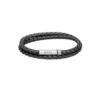 Ares Leather Rope Bracelet Black