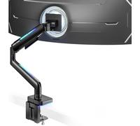 ARES WING Premium RGB Single Monitor Arm for 17-49" Screens, Black