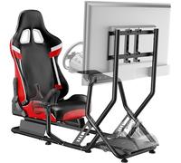 ARES WING Racing Simulator Cockpit with Monitor Mount and Seat, Formula and GT Sim Racing Cockpit Compatible with Fanatec, Thrustmaster, Logitech, Moza Racing Games on PS5, PS4, Xbox and PC
