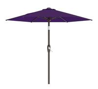 AreShark 7.5FT Patio Umbrella Table Market Umbrella with 6 Sturdy Ribs, Button Tilt/Crank, Heavy-Duty Outdoor Umbrellas for Pool, Deck, Garden and Backyard, Purple