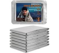 Arespark 7 Pack Emergency Mylar Space Blankets, Thermal Foil Survival Blankets for Outdoor Camping Hiking Travel