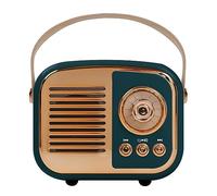 Aresrora Retro Bluetooth Speaker, Vintage Wireless Speaker, Mini Portable Radio Antique Style for Room Kitchen Office Bedroom Office Decoration Support