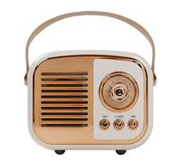 Aresrora Retro Bluetooth Speaker, Vintage Wireless Speaker,Portable Mini Radio Old Fashion Style for Room Decor Kitchen Desk Bedroom Office,Supports TWS Pairing for iPhone,Android Devices (Beige)