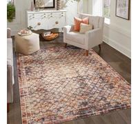 Desire Rugs Aress Washable Modern Living Room Area Rug -low Pile Lattice Design Muti Rug Multi Colour 160Cm X 230Cm, Multi