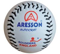 Aresson Autocrat Rounders Game Leather Competition Match Ball White