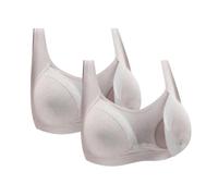 Arestory 2 Pack Women's Nursing Bra Warehouse UK Deals Maternity Bra Cotton Breastfeeding Bras Seamless Wireless Night Sleep Bralette Front Open Underwear Sports Bras Comfortable Wirefree Bralettes