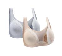 Arestory 2 Pack Women's Nursing Bra Warehouse UK Deals Maternity Bra Cotton Breastfeeding Bras Seamless Wireless Night Sleep Bralette Front Open Underwear Sports Bras Comfortable Wirefree Bralettes