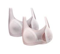 Arestory 2 Pack Women's Nursing Bra Warehouse UK Deals Maternity Bra Cotton Breastfeeding Bras Seamless Wireless Night Sleep Bralette Front Open Underwear Sports Bras Comfortable Wirefree Bralettes