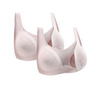 Arestory 2 Pack Women's Nursing Bra Warehouse UK Deals Maternity Bra Cotton Breastfeeding Bras Seamless Wireless Night Sleep Bralette Front Open Underwear Sports Bras Comfortable Wirefree Bralettes