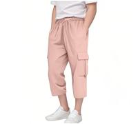 Arestory Boys Girls Capri Trousers Summer Three Quarter Pants Warehouse UK Sale Clearance 3/4 Length Pants Stretchy Legging Elasticated Waist Cropped Sweatpants Summer Shorts Children Jogging Bottoms