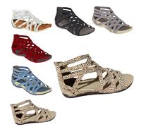 Arestory Flat Strappy Sandals Sale Clearance Women's Platform Shoes Open Toe Roman Sandal with Zipper Flat Slippers Comfortable Dressy Footwear Wedge Flip Flops Gladiator Shoe Orthotic Slides