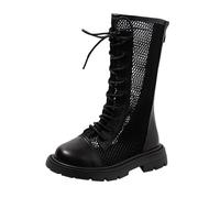 Arestory Girls Mesh Knee High Boots UK Hollow Out Lace Up Riding Boot