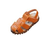 Arestory Kids Hollow Out Sandals UK 2026 - Boys Girls Faux Leather Sandal Spring Summer Flat Soft Sole Shoes Closed Toe Footwear Lightweight Dress Shoes Outdoors Walking Beach Slippers 1-6 Years