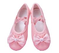Arestory Sequined Ballet Shoes for Girls UK, Glitter Solid Color Dance Shoes Kids Split Sole Ballet Flats Shiny Soft Soled Comfy Footwear with Elastic Cross Straps Breathable Slippers 2-12 Years