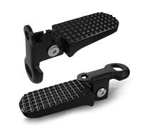 Aresvns 1 Pair Bike Rear Pedals, 11x4cm Aluminium Alloy Anti-Skid Folding Foot Rest Stunt Pegs Rear Feet Pedals for Mountain Bike E-Bike Motorcycle (Black)