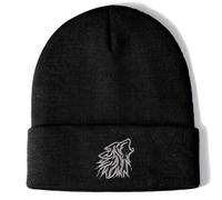 Aretas Wolf Beanie Hat Gifts for Men Women Cool Wolfs Wolves Embroidery Themed Gifts for Wolf Lovers Unique Stuffed Animal Wolf Accessories