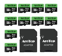 AreTop 8GB Micro SD Cards 10-Pack Micro Memory Cards with 2 Adapter, Read Speed up to 90MB/s UHS-I A1 U1 Class10, High Speed 8GB TF Cards for Tablet, Camera, Dash Cam, Game Console, 10Pack 8G