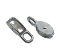 Aretro 25mm Rope Pulley, 90kg Load Capacity, for Ropes up to 8mm Thickness, 70mm x 25mm x 20mm, Zinc Plated Metal Body, Nylon Wheel, 1 Pack of 2