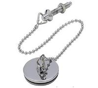 Aretro Chrome Basin Plug with Stay and Ball Chain, 38mm, 300mm Chain Length