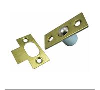 Aretro Door Catch Bales Style, Brass Plated,Satin Nickel Mortice Fix, 16-19mm, Satin Nickel Ball (Brass Plated, 19mm)