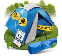 Aretus Pop-Up Tent - Extra Waterproof & Stable, Quick to Set Up & Take Down in 45 Seconds | 2 Person Waterproof Pop Up Tent for 3 People, Pop Up Tent 4 People, 3 Person Tent