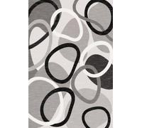 Arevigh 6x9 Black and White Grey Geometric Abastract Area Rug Carpet