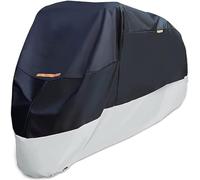 AREY Motorcycle Covers for Yam-aha Xmax 300 MT15 MT-15 MT125 MT-125, Motorbike Cover Rip Proof Indoor Ourdoor Protection Fade Heat Resistant Waterproof,A/Black-Silver-L