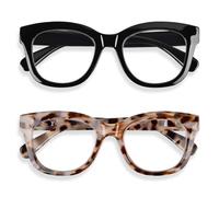 Areyeth Oversized Retro Reading Glasses for Women, Oprah Style Large Blue Light Blocking Readers(1.5X)