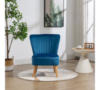 Arezza Velvet Accent Chair - Blue