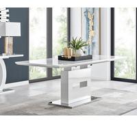 Furnitureboxuk Arezzo 200Cm Large Extending White High Gloss Dining Table White