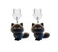 ARFUKA 2D Flat Acrylic Cat Phone Dust Plug Charm Lightning Port Protector Cover Compatible with iPhone 15, 14, 13, 12, 11, Pro/Max & AirPods Pack of 2