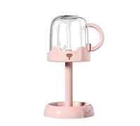 ARFUKA 4-Slot Toothbrush Holder with Cup Cover Bathroom Counter Organizer for Toothpaste & Electric Toothbrushes (Pink)