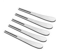 ARFUKA 5 Pack Stainless Steel Forks Escargot Forks 2 Prong Tasting Appetizer Forks Fruit Forks Cake Forks 4.72" Portable Cocktail Salad Fruit Forks for Party Travel Silver