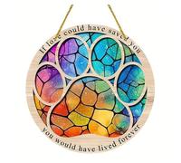 ARFUKA Acrylic Pet Memorial Sun Catcher Sympathy Gifts for Loss of Dog/Cat Thoughtful Remembrance for Dogs & Cats, Loved One Memorial