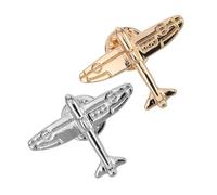 ARFUKA Alloy Airplane Brooch Pins Costume Jewelry Lapel Pin for Women & Men, Perfect for Backpacks, Jackets & Bags Pack of 2