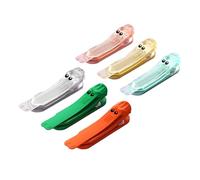 ARFUKA Automatic Bookmarks Silicone Smart Book Marks Cute Unique Bookmark Clip Reading Accessories for Book Lovers Pack of 6
