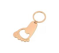 ARFUKA Bottle Opener Keyring Mini Foot Pendant Soda Beer Bottle Opener Keychain Beverage Bottle Opener Key Holder Women Men Gift for Birthday Christmas Festival Gold