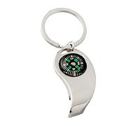 ARFUKA Bottle Opener Keyring Zinc Alloy Beer Opener Keychain Beverage Bottle Opener Key Chain with Compass, Women Men Gift for Christmas and Birthday