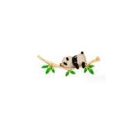 ARFUKA Brooch Metal Panda and Bamboo Badge Pin Brooches Backpack Lapel Pin Accessory for Clothing Bags Jackets DIY Crafts