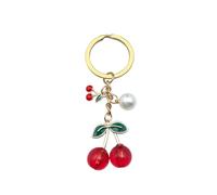 ARFUKA Cherry Keyring Durable Alloy Keychain Key Holder for Purse Backpack Car Keys Charm Accessories