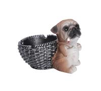 ARFUKA Cigar Ashtray Cute Dog Carrying Basket Design Ashtray with Cigarettes Rest for Patio Outside Indoor