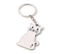 ARFUKA Creative Cat Keyring Metal Keychain Key Ring Key Chain Gift for Men and Women