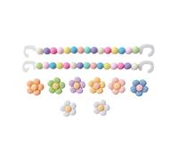 ARFUKA Cute Flower & Chain Design Shoe Charms Decorative Shoe Accessories with Buttons DIY Decor for Sandals, Slippers & Kids Shoes